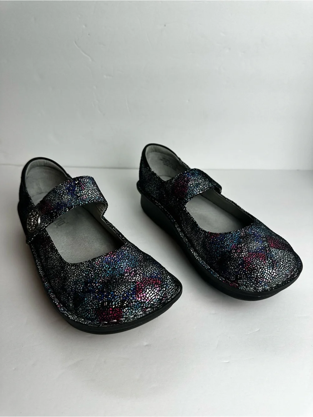 Alegria Paloma Mary Jane's Women's Size 9 EU 39 Shoes Rainbow Black FLAW